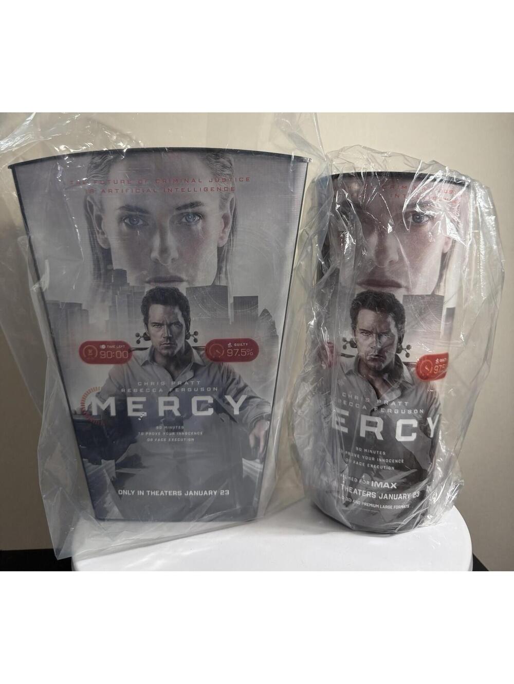 MERCY POPCORN PLASTIC BUCKET AND SOUVENIR CUP CHRIS PRATT Cinemark Exclusive '26